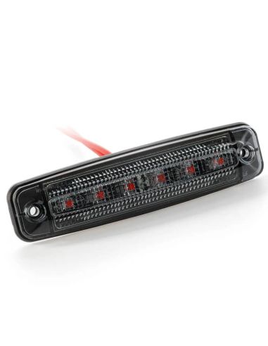 Luz de gálibo LED FT-079 DARK 12–36V con tulipa oscura y base de goma – Blanca / Ámbar / Roja