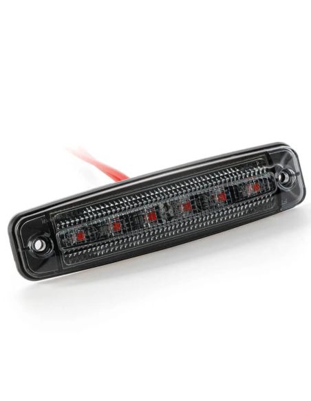 Luz de LED FT-079 DARK 12–36V com lente escura e base de borracha – Branco / Âmbar / Vermelho