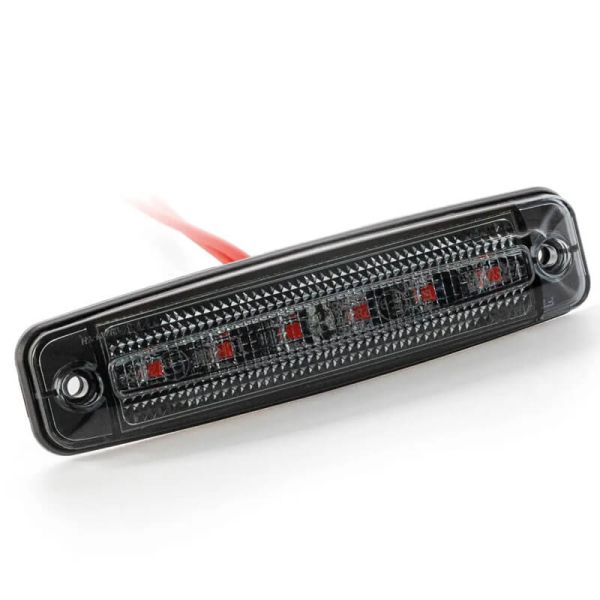Luz de gálibo LED FT-079 DARK 12–36V con tulipa oscura y base de goma – Blanca / Ámbar / Roja