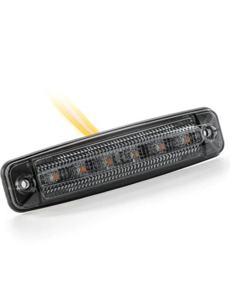 Luz de gálibo LED FT-079 DARK 12–36V con tulipa oscura y base de goma – Blanca / Ámbar / Roja