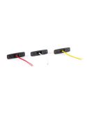 Trasera Luz de gálibo LED FT-079 DARK 12–36V con tulipa oscura y base de goma – Blanca / Ámbar / Roja