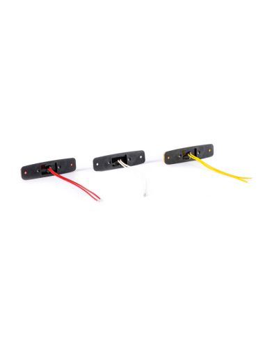 Trasera Luz de gálibo LED FT-079 DARK 12–36V con tulipa oscura y base de goma – Blanca / Ámbar / Roja