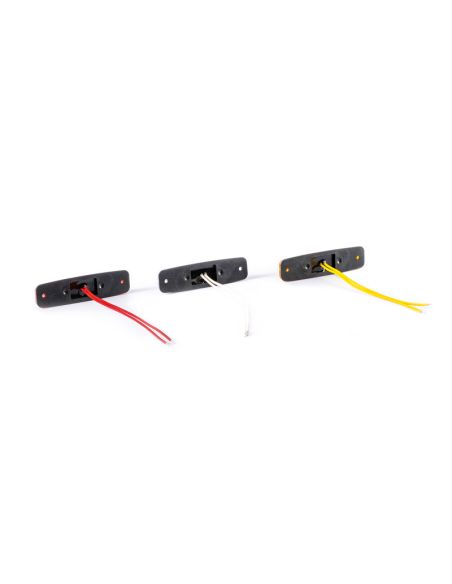 Trasera Luz de gálibo LED FT-079 DARK 12–36V con tulipa oscura y base de goma – Blanca / Ámbar / Roja