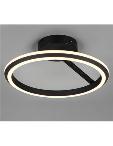 Plafón de techo LED Ø45cm AMADOR 34W 4000lm,regulable DIP SWITCH 2300+3000+4000K IP20 Negro
