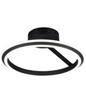 Plafón de techo LED Ø45cm AMADOR 34W 4000lm,regulable DIP SWITCH 2300+3000+4000K IP20 Negro