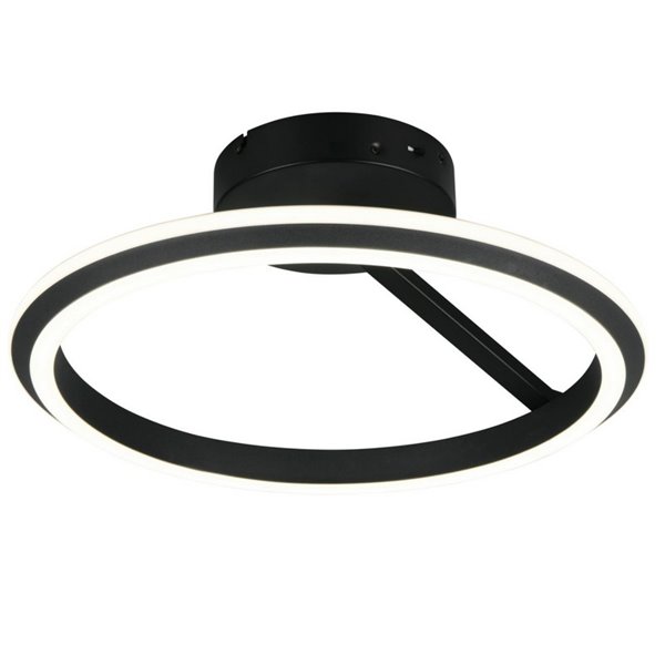 Plafón de techo LED Ø45cm AMADOR 34W 4000lm,regulable DIP SWITCH 2300+3000+4000K IP20 Negro