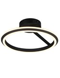 Plafón de techo LED Ø45cm AMADOR 34W 4000lm,regulable DIP SWITCH 2300+3000+4000K IP20 Negro