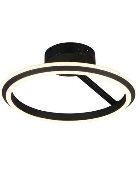 Plafón de techo LED Ø45cm AMADOR 34W 4000lm,regulable DIP SWITCH 2300+3000+4000K IP20 Negro