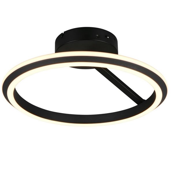 Plafonnier LED Ø45cm AMADOR 34W 4000lm, dimmable DIP SWITCH 2300+3000+4000K IP20 Noir