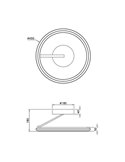Plafón de techo LED Ø45cm AMADOR 34W 4000lm,regulable DIP SWITCH 2300+3000+4000K IP20 Negro