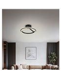 Plafón de techo LED Ø45cm AMADOR 34W 4000lm,regulable DIP SWITCH 2300+3000+4000K IP20 Negro
