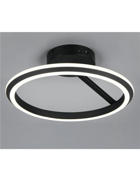 Luminária de teto LED Ø45cm AMADOR 34W 4000lm, dimerizável DIP SWITCH 2300+3000+4000K IP20 Preto