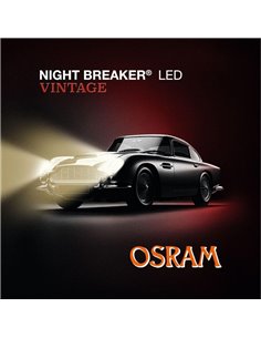 Ampoules LED H4 Vintage homologuées NIGHT BREAKER® LED VINTAGE H4 + R2, +300% 20W 3000K 1650/1000Lm, Pack 2 2