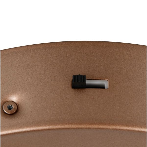 Plafonnier LED AMADOR, Ø45cm, 34W, 4000lm, dimmable, interrupteur DIP, 2300+3000+4000K, IP20, Marron