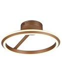 Plafón LED de techo AMADOR  Ø45cm 34W 4000lm,regulable DIP SWITCH 2300+3000+4000K IP20 Marrón