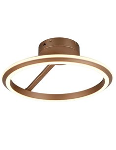 Plafón LED de techo AMADOR  Ø45cm 34W 4000lm,regulable DIP SWITCH 2300+3000+4000K IP20 Marrón