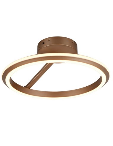 Plafonnier LED AMADOR, Ø45cm, 34W, 4000lm, dimmable, interrupteur DIP, 2300+3000+4000K, IP20, Marron