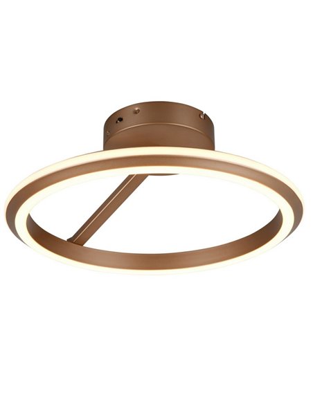 Plafonnier LED AMADOR, Ø45cm, 34W, 4000lm, dimmable, interrupteur DIP, 2300+3000+4000K, IP20, Marron