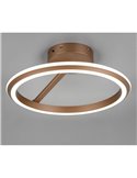 Plafonnier LED AMADOR, Ø45cm, 34W, 4000lm, dimmable, interrupteur DIP, 2300+3000+4000K, IP20, Marron