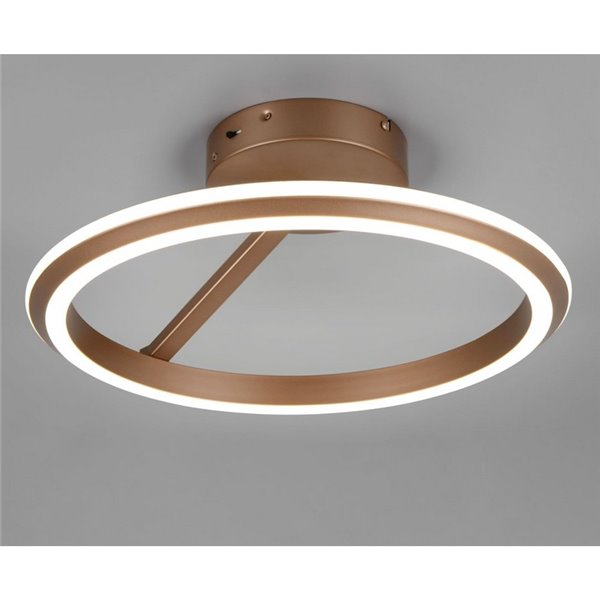 Plafón LED de techo AMADOR  Ø45cm 34W 4000lm,regulable DIP SWITCH 2300+3000+4000K IP20 Marrón