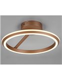 Plafón LED de techo AMADOR  Ø45cm 34W 4000lm,regulable DIP SWITCH 2300+3000+4000K IP20 Marrón