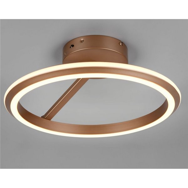 Plafón LED de techo AMADOR  Ø45cm 34W 4000lm,regulable DIP SWITCH 2300+3000+4000K IP20 Marrón