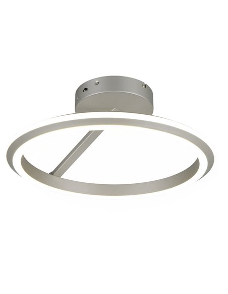 Plafón LED AMADOR  Ø45cm 34W 4000lm,regulable DIP SWITCH 2300+3000+4000K IP20 Níquel