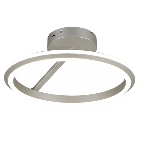 Plafón LED AMADOR  Ø45cm 34W 4000lm,regulable DIP SWITCH 2300+3000+4000K IP20 Níquel