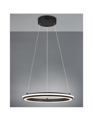 Lámpara LED de techo AMADOR 34W 4000lm,regulable DIP SWITCH 2300+3000+4000K IP20 Negro