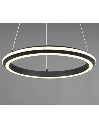 Luminária de teto LED AMADOR 34W 4000lm, interruptor DIP regulável 2300+3000+4000K IP20 preta