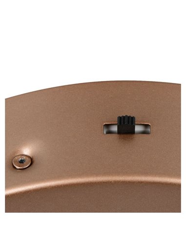 Suspension LED AMADOR 34 W 4 000 lm, Ø 45 cm, variateur, interrupteur DIP, 2 300 + 3 000 + 4 000 K, IP20, marron