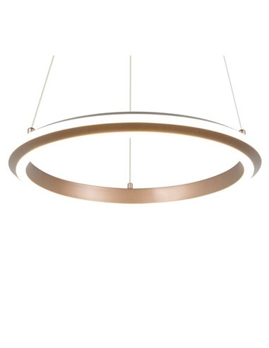 Suspension LED AMADOR 34 W 4 000 lm, Ø 45 cm, variateur, interrupteur DIP, 2 300 + 3 000 + 4 000 K, IP20, marron