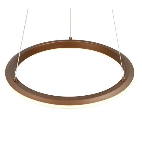 Suspension LED AMADOR 34 W 4 000 lm, Ø 45 cm, variateur, interrupteur DIP, 2 300 + 3 000 + 4 000 K, IP20, marron