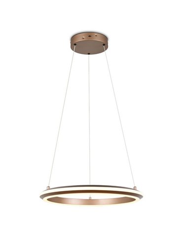 Lámpara colgante LED Ø45cm AMADOR 34W 4000lm,regulable DIP SWITCH 2300+3000+4000K IP20 Marrón