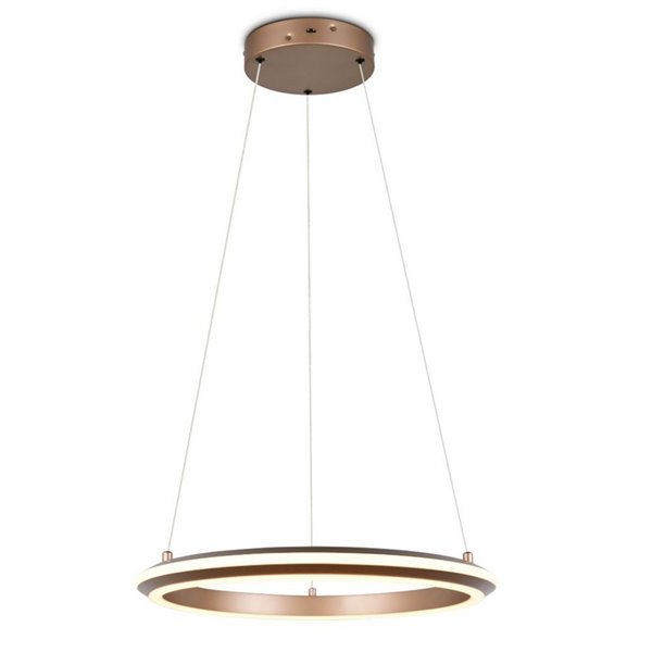 Lámpara colgante LED Ø45cm AMADOR 34W 4000lm,regulable DIP SWITCH 2300+3000+4000K IP20 Marrón