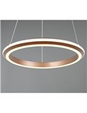 Lámpara colgante LED Ø45cm AMADOR 34W 4000lm,regulable DIP SWITCH 2300+3000+4000K IP20 Marrón