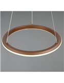 Lámpara colgante LED Ø45cm AMADOR 34W 4000lm,regulable DIP SWITCH 2300+3000+4000K IP20 Marrón