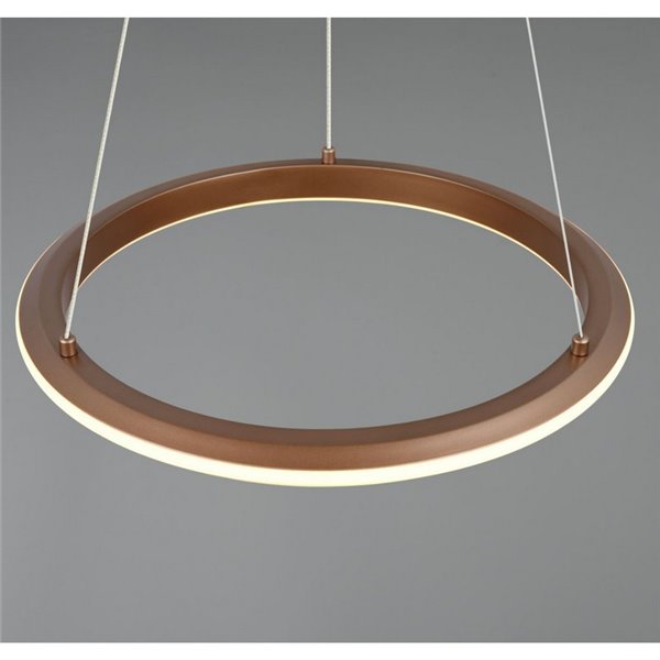 Suspension LED AMADOR 34 W 4 000 lm, Ø 45 cm, variateur, interrupteur DIP, 2 300 + 3 000 + 4 000 K, IP20, marron