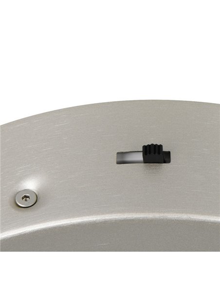 Plafonnier LED AMADOR 34 W, Ø 45 cm, 4 000 lm, variateur, interrupteur DIP, 2 300 + 3 000 + 4 000 K, IP20, nickel