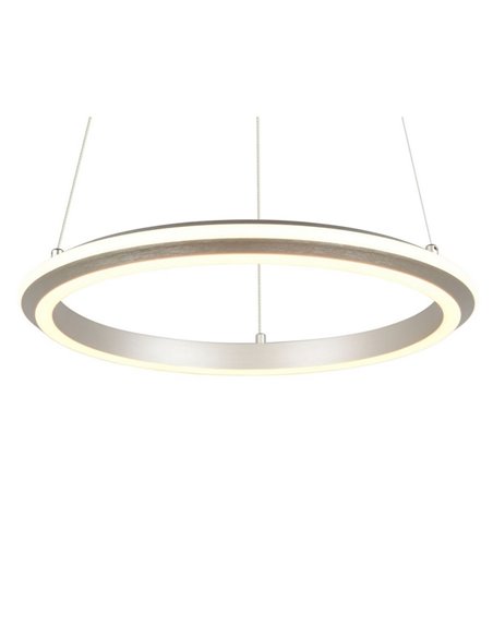 Plafonnier LED AMADOR 34 W, Ø 45 cm, 4 000 lm, variateur, interrupteur DIP, 2 300 + 3 000 + 4 000 K, IP20, nickel