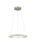 Lámpara de techo LED 34W AMADOR Ø45cm 4000lm,regulable DIP SWITCH 2300+3000+4000K IP20 Níquel