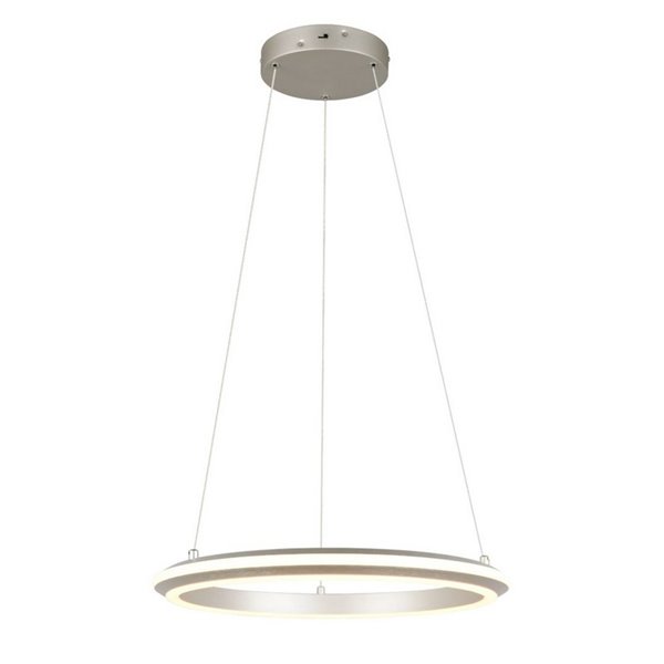 Plafonnier LED AMADOR 34 W, Ø 45 cm, 4 000 lm, variateur, interrupteur DIP, 2 300 + 3 000 + 4 000 K, IP20, nickel