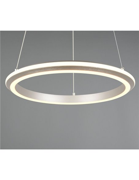 Lámpara de techo LED 34W AMADOR Ø45cm 4000lm,regulable DIP SWITCH 2300+3000+4000K IP20 Níquel