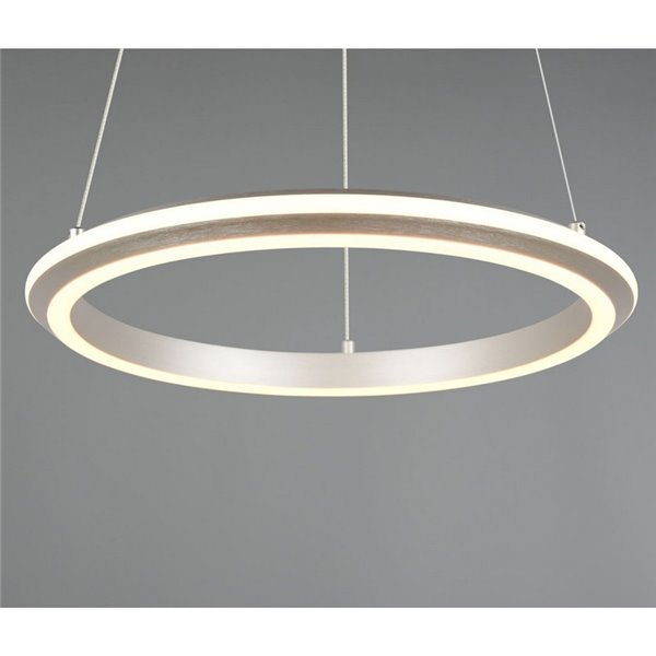 Lámpara de techo LED 34W AMADOR Ø45cm 4000lm,regulable DIP SWITCH 2300+3000+4000K IP20 Níquel