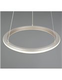 Lámpara de techo LED 34W AMADOR Ø45cm 4000lm,regulable DIP SWITCH 2300+3000+4000K IP20 Níquel