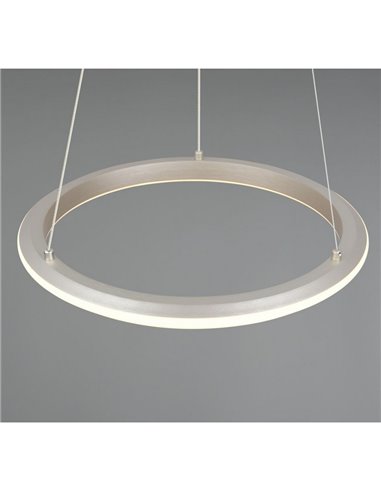 Plafonnier LED AMADOR 34 W, Ø 45 cm, 4 000 lm, variateur, interrupteur DIP, 2 300 + 3 000 + 4 000 K, IP20, nickel