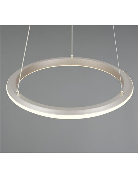 Lámpara de techo LED 34W AMADOR Ø45cm 4000lm,regulable DIP SWITCH 2300+3000+4000K IP20 Níquel