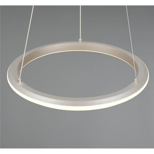 Plafonnier LED AMADOR 34 W, Ø 45 cm, 4 000 lm, variateur, interrupteur DIP, 2 300 + 3 000 + 4 000 K, IP20, nickel