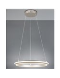 Lámpara de techo LED 34W AMADOR Ø45cm 4000lm,regulable DIP SWITCH 2300+3000+4000K IP20 Níquel