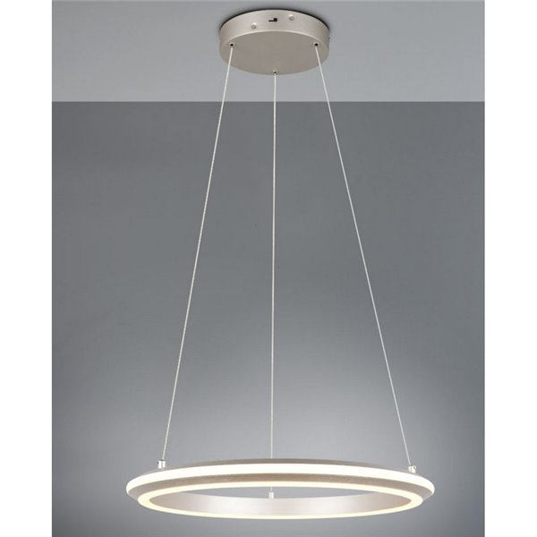 Lámpara de techo LED 34W AMADOR Ø45cm 4000lm,regulable DIP SWITCH 2300+3000+4000K IP20 Níquel